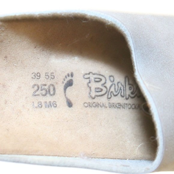Birks Birkenstock Amsterdam Mules Slides Slip on Shoes Gray Womens Size 8 H12238 - Picture 7 of 8